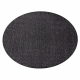 Sisal tapijt TIMO 6272 cirkel buitenshuis crno