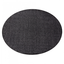 Fonott TIMO 6272 kör sizal szőnyeg szabadtéri fekete