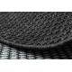 Fonott TIMO 6272 kör sizal szőnyeg szabadtéri fekete