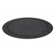 Sisal tapijt TIMO 5979 cirkel buitenshuis kader zwart