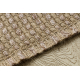 Carpet JUTE 3652 dark beige one colour - jute, flat-woven, fringes