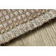 Carpet JUTE 3652 beige / grey one colour - jute, flat-woven, fringes