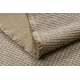 Carpet JUTE 3652 beige / grey one colour - jute, flat-woven, fringes