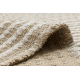 Carpet JUTE 3650 cream / beige lines - jute, flat-woven, fringes