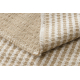 Teppich JUTE 3650 creme / beige Linien - Jute, flachgewebt, Fransen