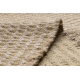 Kilimas JUTE 3650 smėlio spalvos linijos - džiutas, plokščias austas, kutais