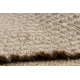 Kilimas JUTE 3650 smėlio spalvos linijos - džiutas, plokščias austas, kutais