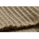 Carpet JUTE 3651 dark beige one colour - jute, flat-woven, fringes