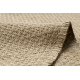 Carpet JUTE 3731 dark beige one colour - jute, flat-woven, fringes