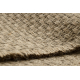 Carpet JUTE 3731 dark beige one colour - jute, flat-woven, fringes