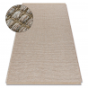 Tapis JUTE 3652 beige / gris une couleur - jute, tissé à plat, franges