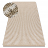 Alfombra JUTE 3650 crema / beige líneas - yute, tejido plano, flecos
