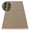Teppich JUTE 3652 schwarz / beige Linien - Jute, flachgewebt, Fransen
