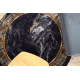 MIRO 51199.806 krog pralna preproga Marmor, grški protizdrsna - črn / zlata