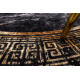 MIRO 51199.806 kör mosható szőnyeg Márvány, görög csúszásgátló - fekete / arany