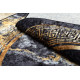 MIRO 51199.806 umývací okrúhly koberec Mramor, grécky protišmykový - čierna / zlatá