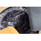 MIRO 51199.807 cirkel tapijt wasbaar marmer, grieks antislip - zwart / wit