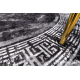 MIRO 51199.807 umývací okrúhly koberec Mramor, grécky protišmykový - čierna / biely