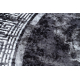 MIRO 51199.807 κύκλος πλύσιμο χαλί Μάρμαρο, ελληνικά αντιολισθητικό - μαύρο / λευκό