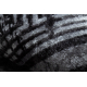 MIRO 51199.807 umývací okrúhly koberec Mramor, grécky protišmykový - čierna / biely