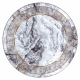 MIRO 51199.805 Kreis Waschteppich Marmor, griechisch Anti-Rutsch - grau / gold