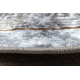 MIRO 51199.805 umývací okrúhly koberec Mramor, grécky protišmykový - gri / zlatá