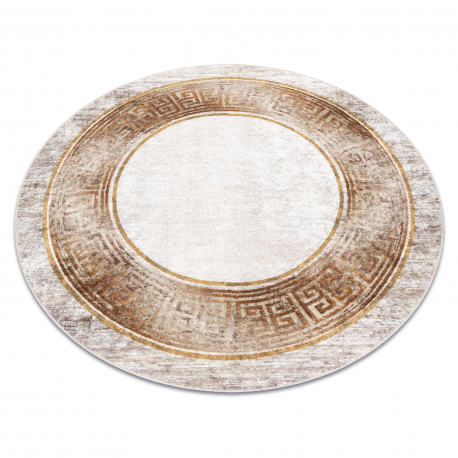 MIRO 51236.807 sirkel vaske Teppe Marmor, gresk antiskli - beige / gull