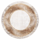 MIRO 51236.807 cirkel tæppe skal vaskes Marmor, græsk skridsikker - beige / guld