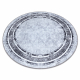 MIRO 51254.802 krug pranje tepiha Mramor, grčki protuklizna - siva / črna