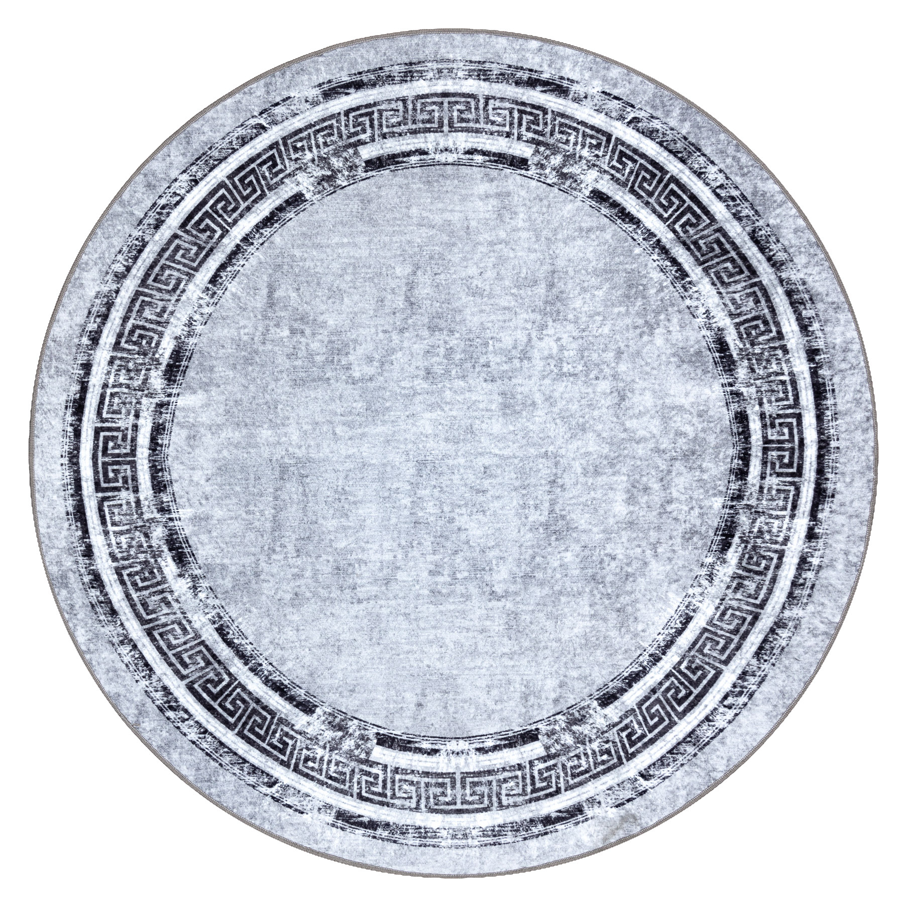 Tapis lavable MIRO 51648.802 cercle Marbre antidérapant - gris