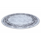 MIRO 51254.802 cerc covor lavabil Marmură, greacă anti-alunecare - gri / negru