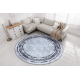 MIRO 51254.802 circle washing carpet Marble, greek anti-slip - grey / black