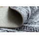 MIRO 51254.802 cirkel tapijt wasbaar marmer, grieks antislip - grijs / crno