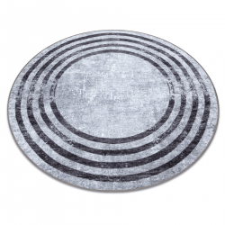 MIRO 51231.806 krug pranje tepiha Linije protuklizna - siva / črna