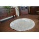Kulatý koberec LOVE SHAGGY model 93600 stříbro