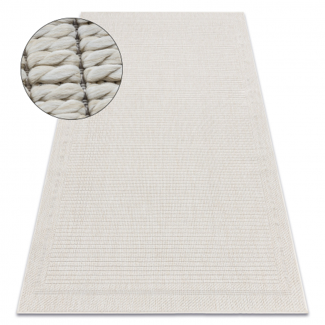 Carpet ORIGI 3727 cream - Frame flat-woven SISAL string