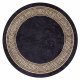 MIRO 51360.802 cirkel tapijt wasbaar Grieks antislip - zwart / goud