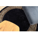 MIRO 51360.802 kör mosható szőnyeg Görög csúszásgátló - fekete / arany