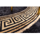 MIRO 51360.802 umývací okrúhly koberec Grécky protišmykový - čierna / zlatá
