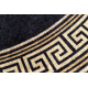 MIRO 51360.802 pyöreä matto Kreikkalainen liukumaton - musta / kulta