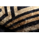MIRO 51360.802 umývací okrúhly koberec Grécky protišmykový - čierna / zlatá