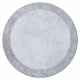 MIRO 51648.802 cirkel tapijt wasbaar marmer antislip - lichtgrijs 