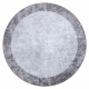 Tapis lavable MIRO 51648.803 cercle Marbre antidérapant - gris foncé