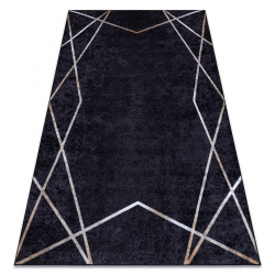 MIRO 51233.811 mosható szőnyeg Geometrikus csúszásgátló - fekete