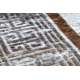 MIRO 51278.812 tapijt wasbaar marmer, grieks antislip - grijs / goud