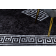 MIRO 52071.804 tæppe skal vaskes Ramme, græsk skridsikker - sort / hvid