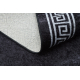 MIRO 52071.804 tapijt wasbaar Kader, grieks antislip - zwart / wit