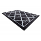 MIRO 51639.806 tapijt wasbaar Trellis geruite antislip - zwart