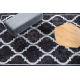MIRO 51639.806 tapijt wasbaar Trellis geruite antislip - zwart