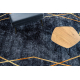 MIRO 51233.810 tæppe skal vaskes geometrisk skridsikker - mørkgrå